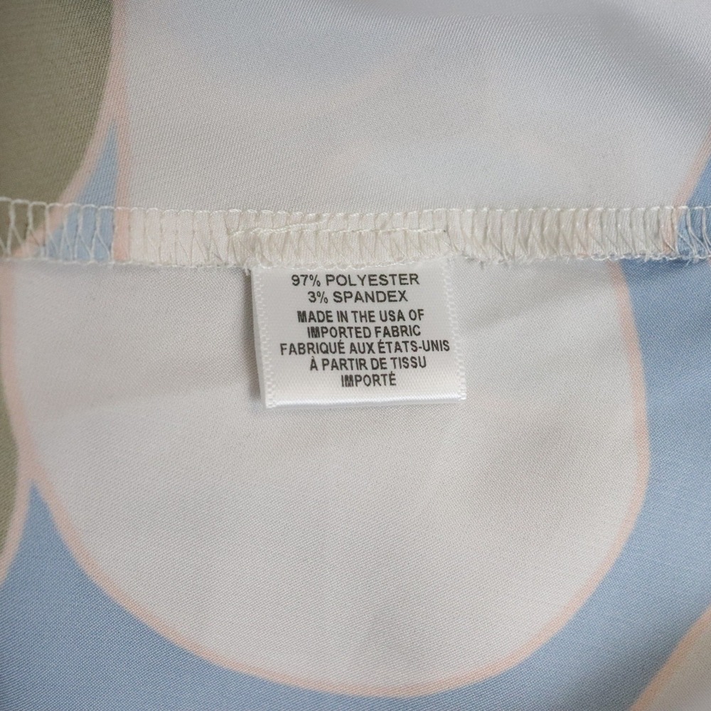 NWT MISA Twiggy Dress The Swans All Over Medium Blue Brown Abstract Print Mini - Picture 9 of 10